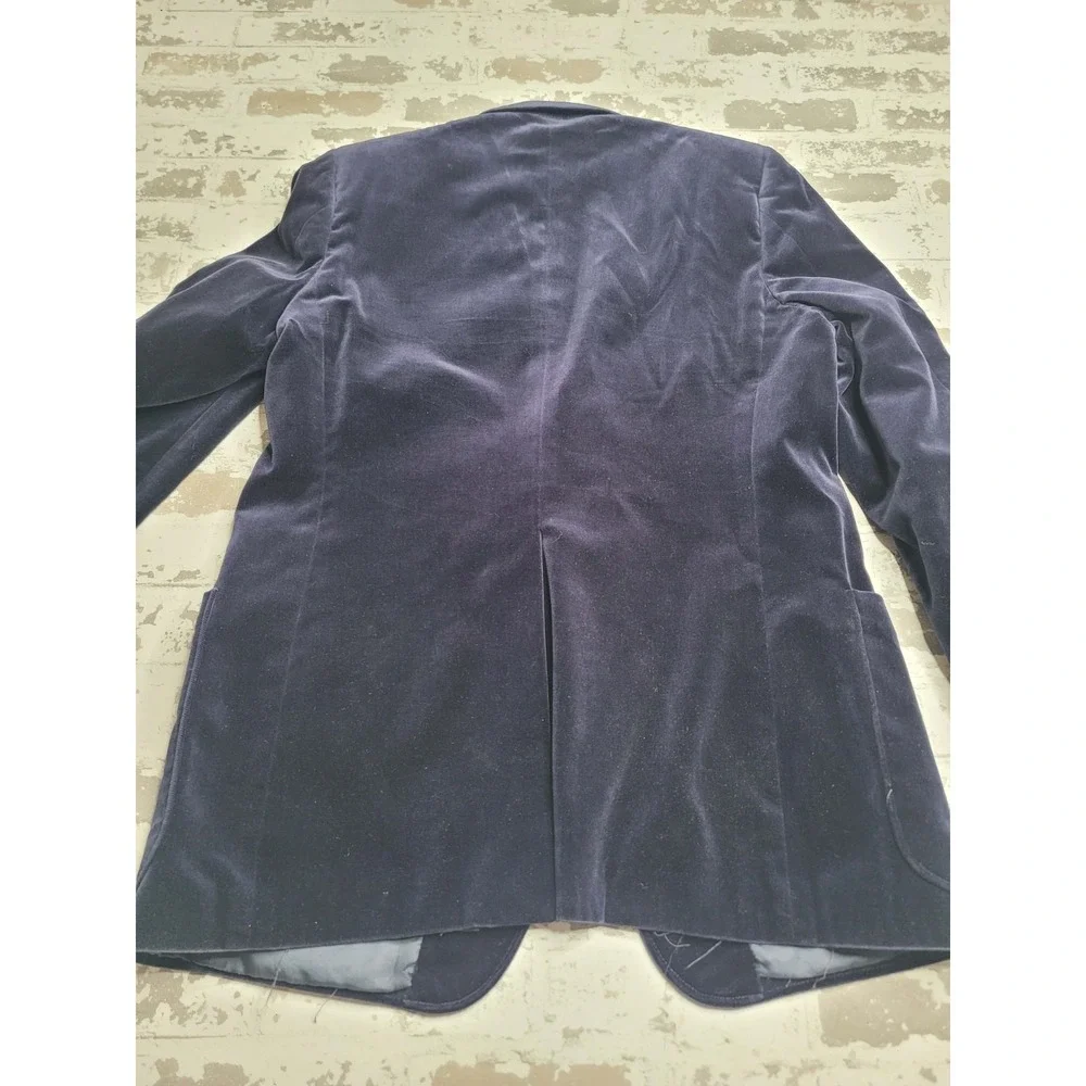 Jean Paul Germain Navy Blue Velvet Blazer Men's 34R‎
